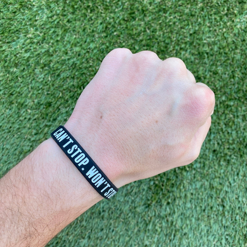 Load image into Gallery viewer, Elite Athletic Gear - Can't stop. Won't stop. Wristband.