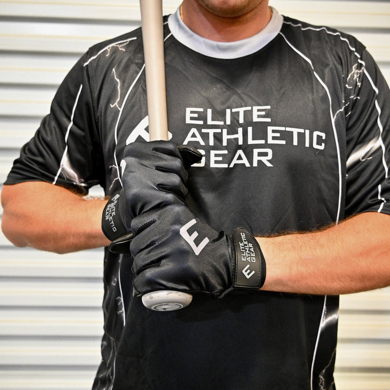 Load image into Gallery viewer, Elite Athletic Gear - Black Batting Gloves