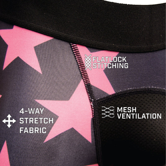 Elite Athletic Gear - Shadow Usa Flag - Breast Cancer Awareness Compression Tights