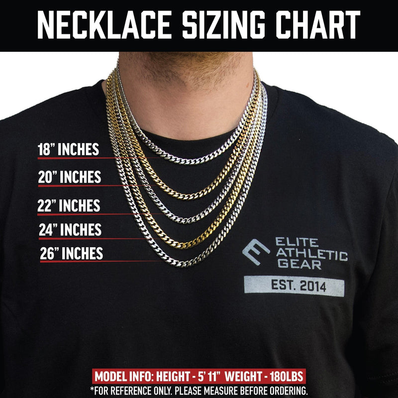 Load image into Gallery viewer, Elite Athletic Gear - 6mm Cuban Link Chain Necklace - 14K Gold Plated Stainless Steel