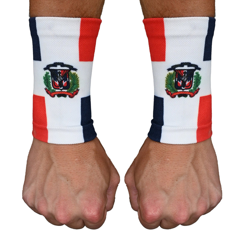 Load image into Gallery viewer, Elite Athletic Gear - Dominican Republic Flag Wrist Support Sleeves