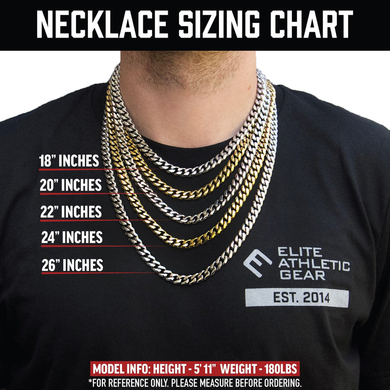 Load image into Gallery viewer, Elite Athletic Gear - 9mm Cuban Link Chain Necklace - Stainless Steel