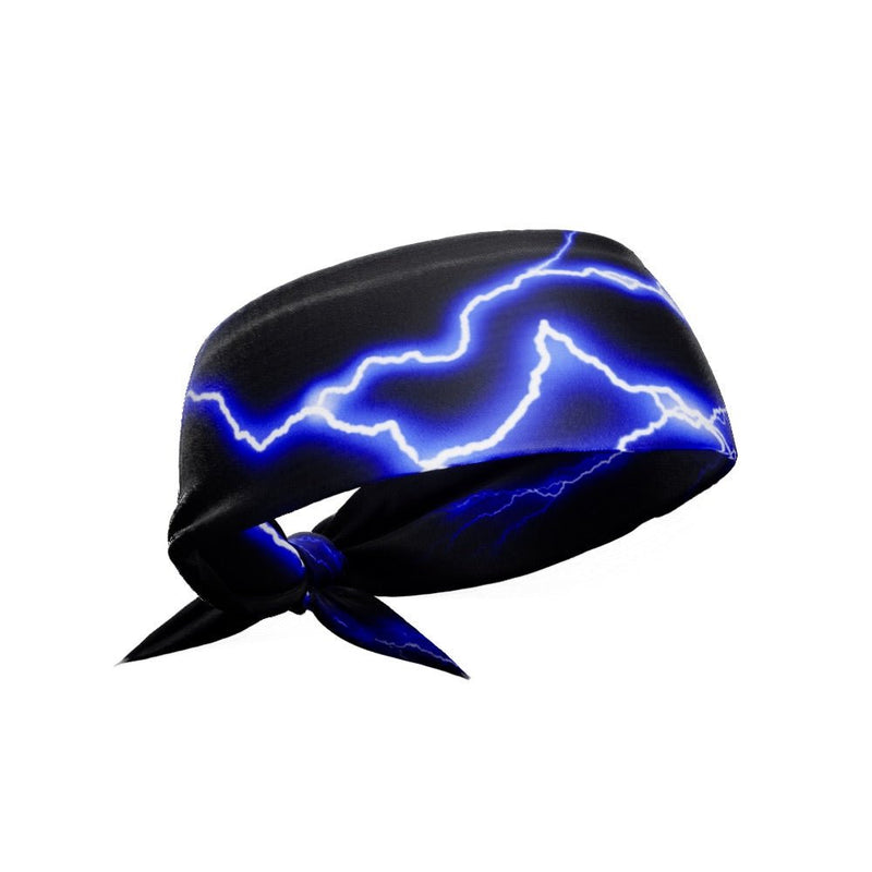 Load image into Gallery viewer, Elite Athletic Gear - Blue lightning tie headband
