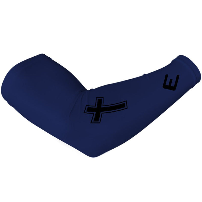 Load image into Gallery viewer, Elite Athletic Gear - Faith Cross Navy Arm Sleeve