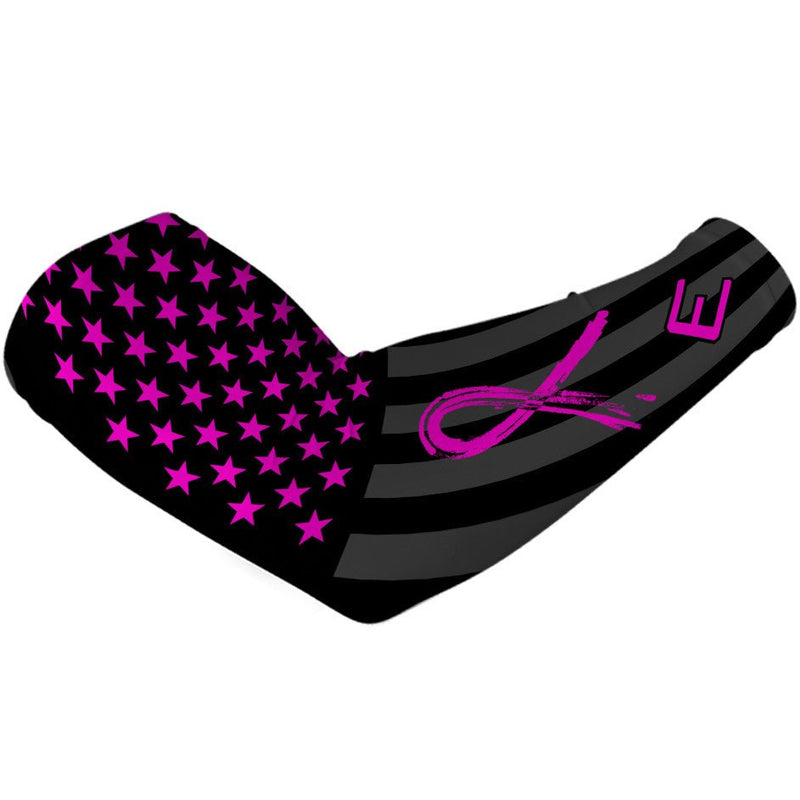 Load image into Gallery viewer, Elite Athletic Gear - Shadow Usa Flag Arm Sleeve - Breast Cancer Awareness Edition