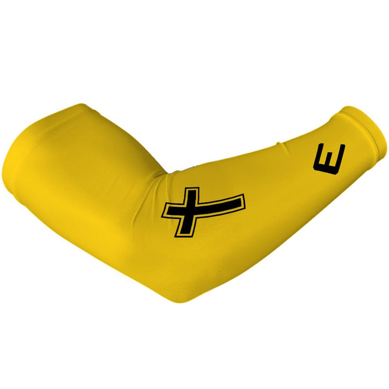Load image into Gallery viewer, Elite Athletic Gear - Faith Cross Yellow Arm Sleeve