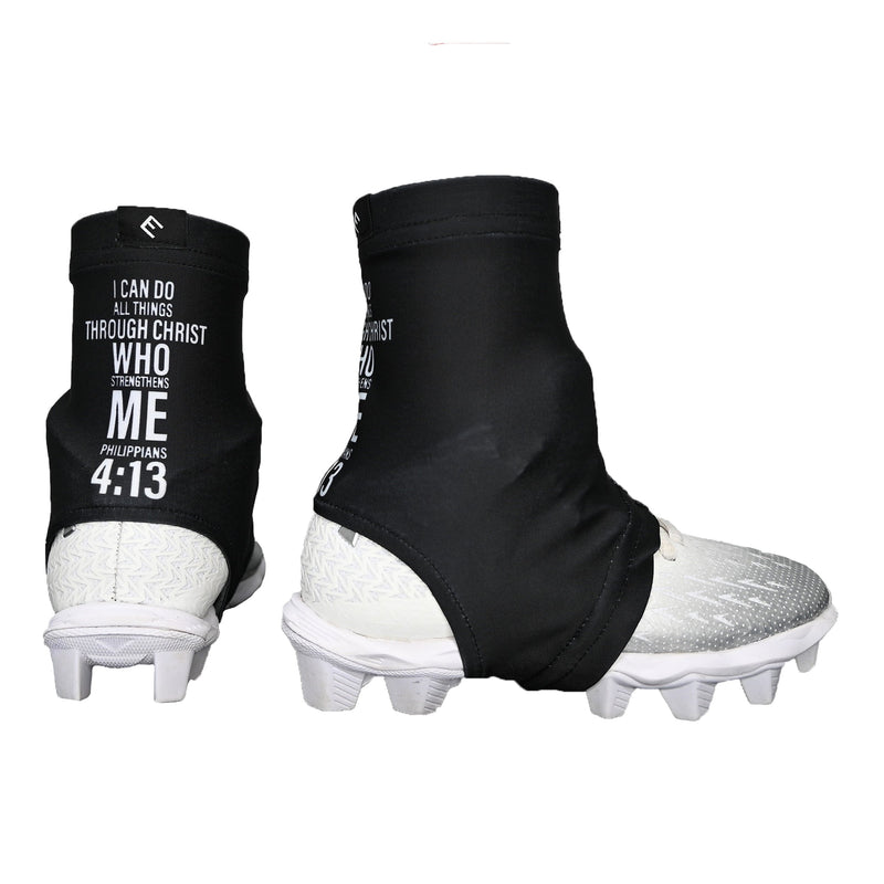 Load image into Gallery viewer, Elite Athletic Gear - Philippians 4:13 Cross Cleat Covers (Spats)