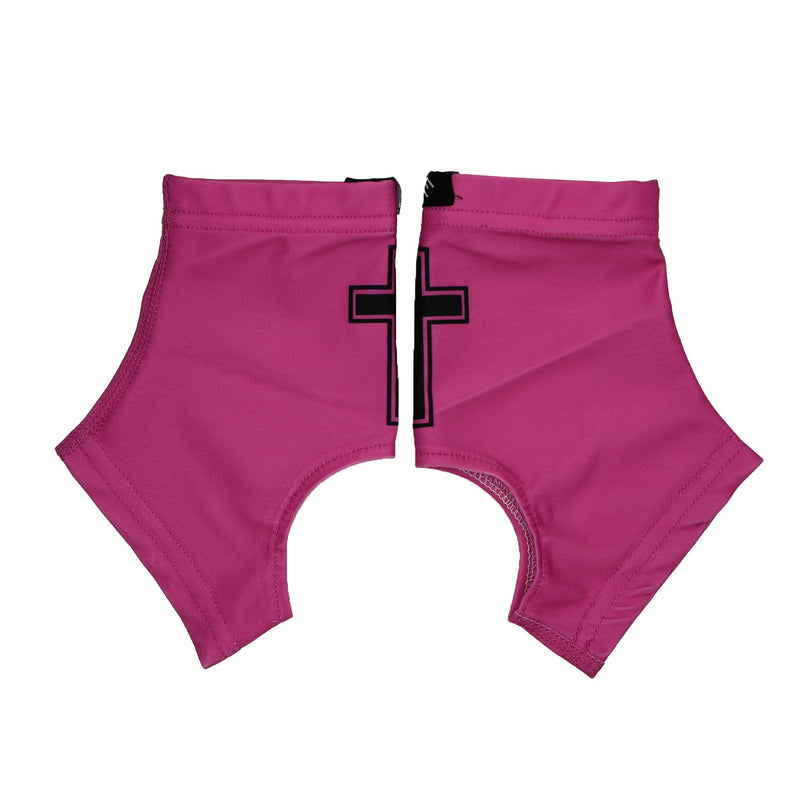 Load image into Gallery viewer, Elite Athletic Gear - Faith Cross Pink Cleat Covers (Spats)