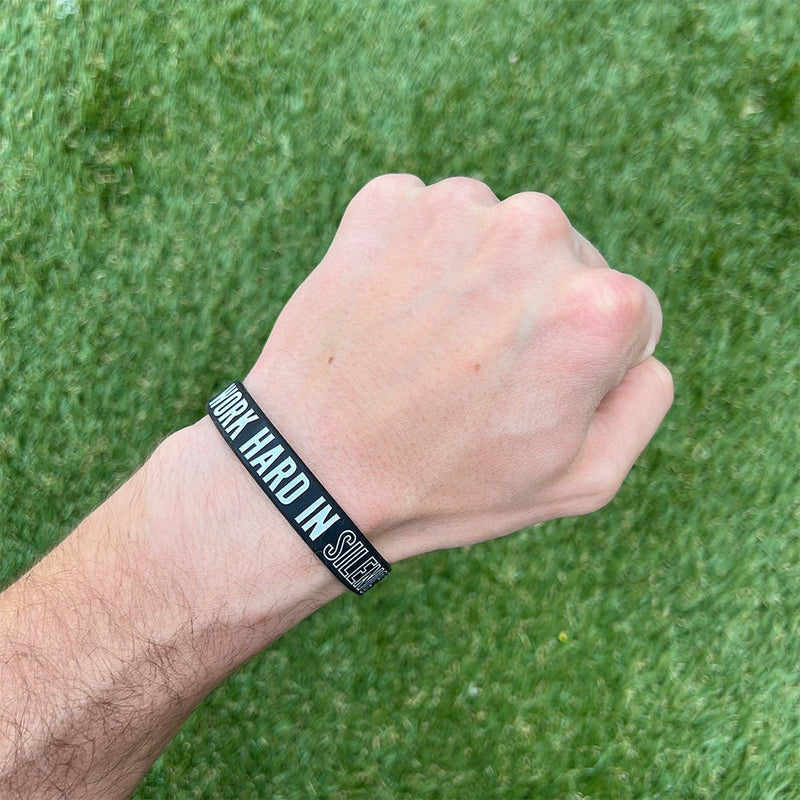 Load image into Gallery viewer, Elite Athletic Gear - Work hard in silence Wristband