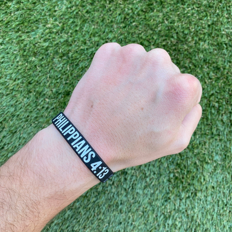 Load image into Gallery viewer, Elite Athletic Gear - Philippians 4:13 Verse Wristband