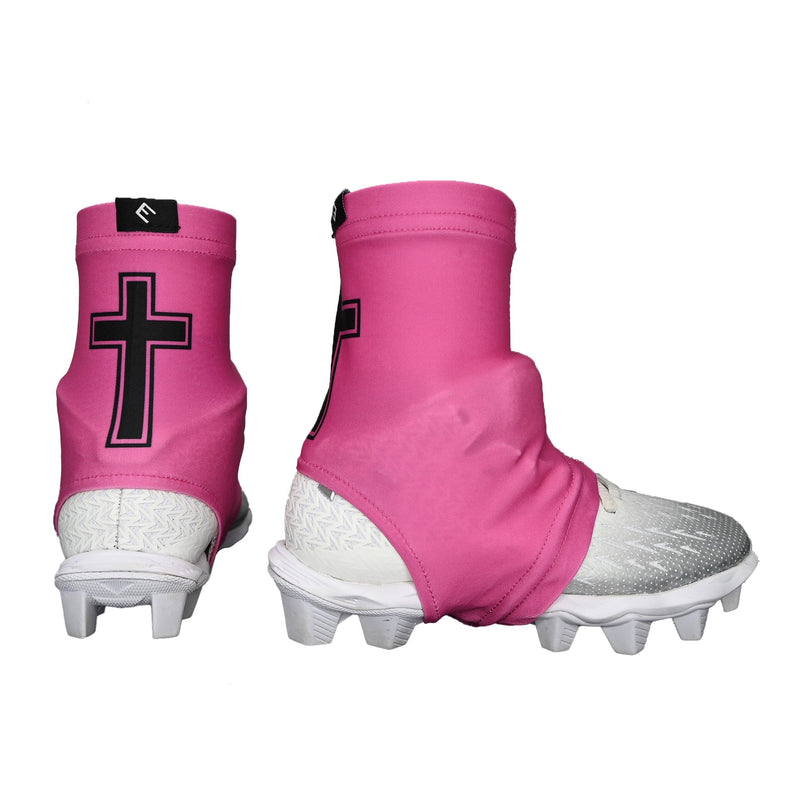 Load image into Gallery viewer, Elite Athletic Gear - Faith Cross Pink Cleat Covers (Spats)