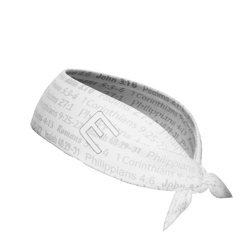 Load image into Gallery viewer, Elite Athletic Gear - White Bible Verse Tie Headband