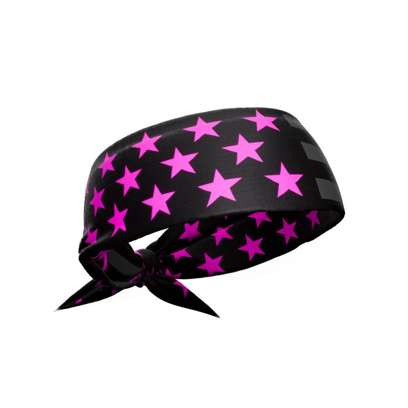 Load image into Gallery viewer, Elite Athletic Gear - Shadow USA Flag - Breast Cancer Awareness Tie Headband