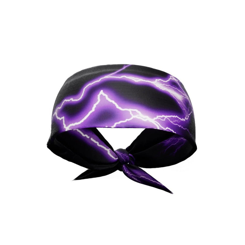 Load image into Gallery viewer, Elite Athletic Gear - Purple Lightning Tie Headband