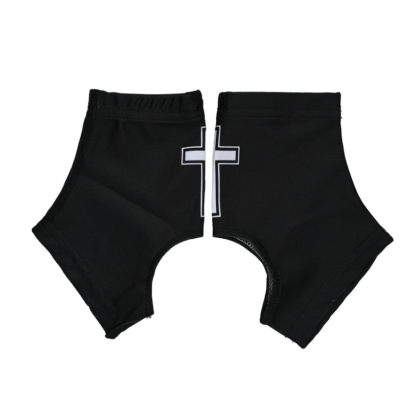 Load image into Gallery viewer, Elite Athletic Gear - Faith Cross Black Cleat Covers (Spats)