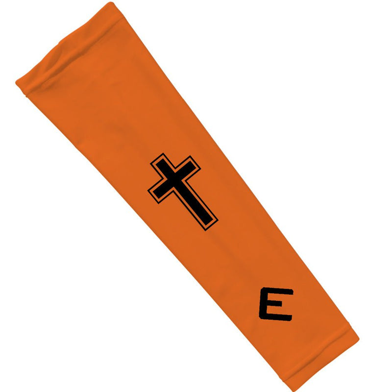 Load image into Gallery viewer, Elite Athletic Gear - Faith Cross Orange Arm Sleeve