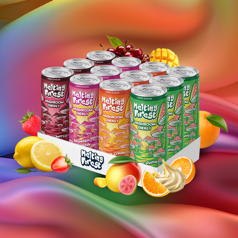 Load image into Gallery viewer, Melting Forest - Mushroom Energy Drink 12 Pack - Variety Pack