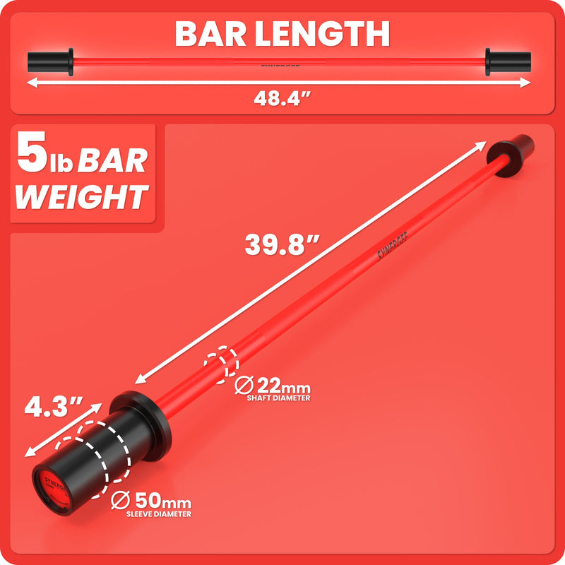 Load image into Gallery viewer, Synergee - Kids Barbell (5 lb Training Bar)