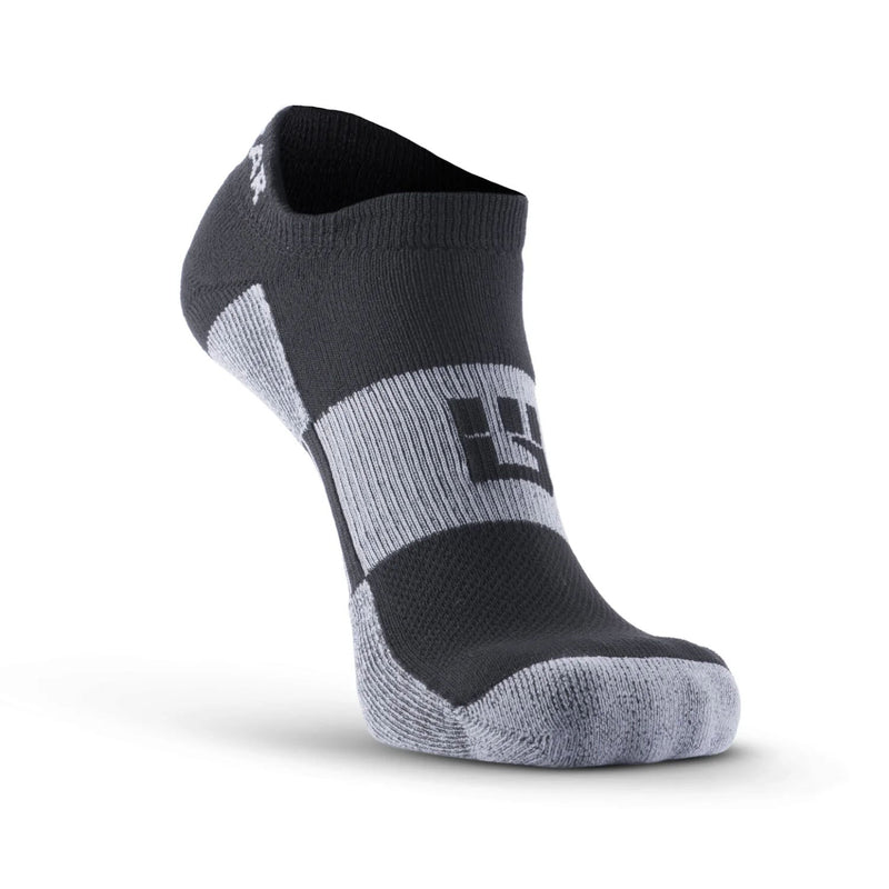 Load image into Gallery viewer, MudGear - No-Show Running Socks - Black/Gray (2 Pair Pack)