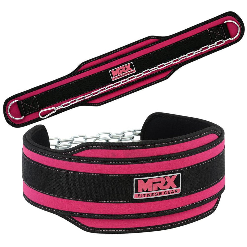 Load image into Gallery viewer, MRX - Weight Lifting Nylon Dip Belt With Metal Chain Bodybuilding Gym Workout