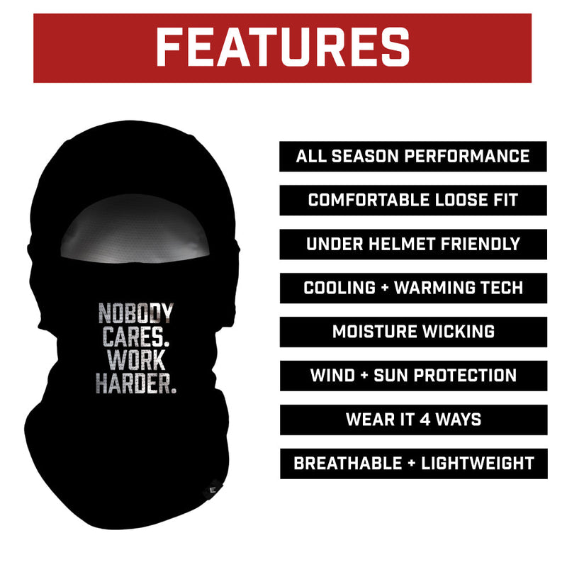 Load image into Gallery viewer, Elite Athletic Gear - Nobody Cares. Work Harder. Balaclava Mask (Shiesty)