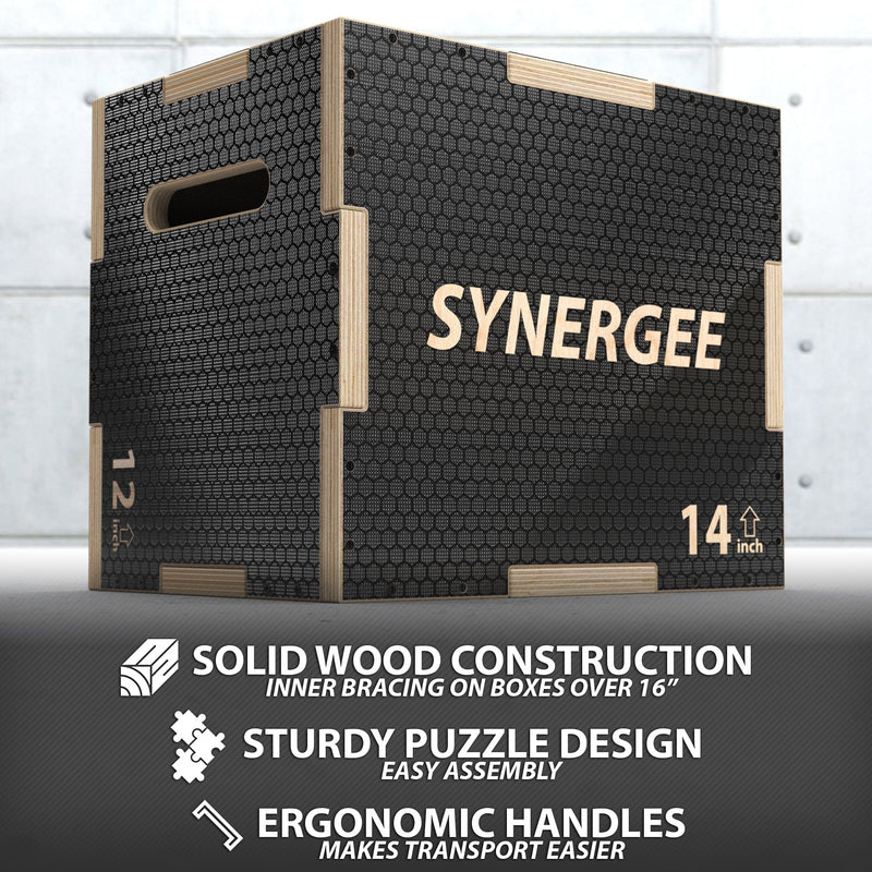 Load image into Gallery viewer, Synergee - Non-Slip 3-in-1 Wood Plyo Boxes