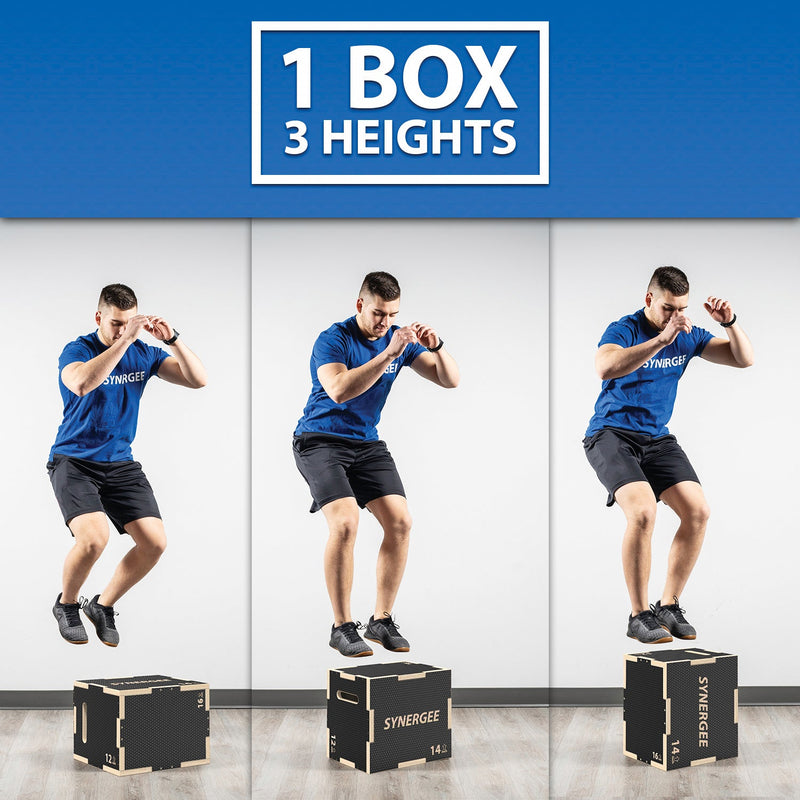 Load image into Gallery viewer, Synergee - Synergee Non-Slip 3-in-1 Wood Plyo Boxes