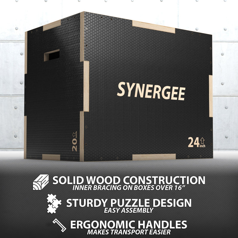 Load image into Gallery viewer, Synergee - Non-Slip 3-in-1 Wood Plyo Boxes