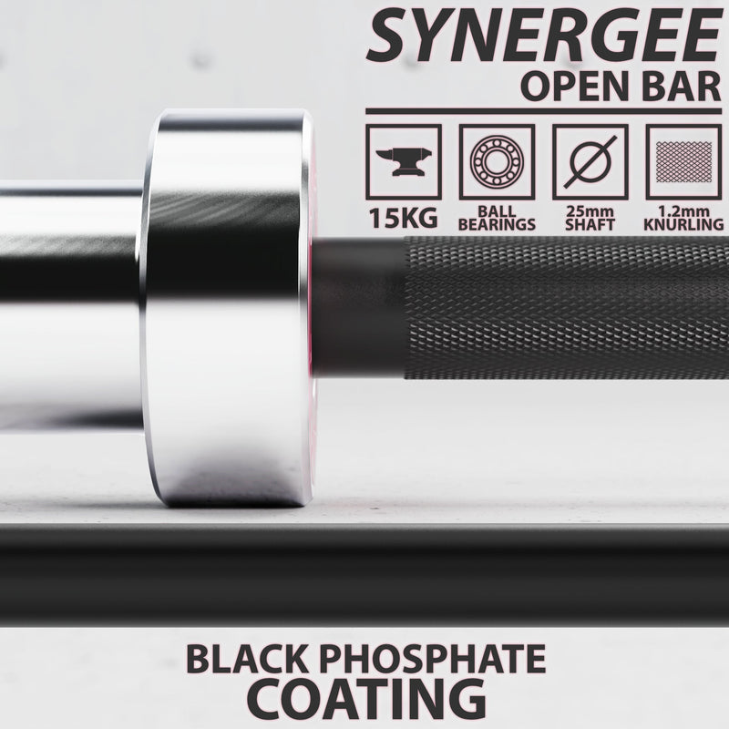 Load image into Gallery viewer, Synergee - Open Barbell (15 kg / 20 kg, 1000 lb Capacity)