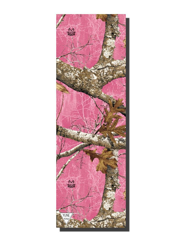 Load image into Gallery viewer, Yune Yoga - Yoga Mat | 6mm Thick | RealTree | Non-Slip | Eco Friendly | Yune Yoga | Edge Pink Pattern