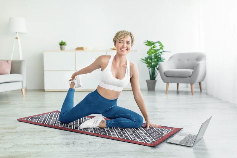 Load image into Gallery viewer, Yune Yoga - Yoga Mat | 6mm Thick | Blue | Non-Slip | Eco Friendly | Yune Yoga | Reiko