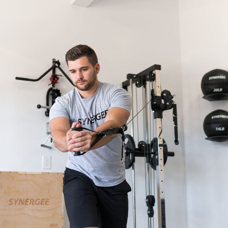 Load image into Gallery viewer, Synergee - Wall Mounted Adjustable Dual Pulley Machine