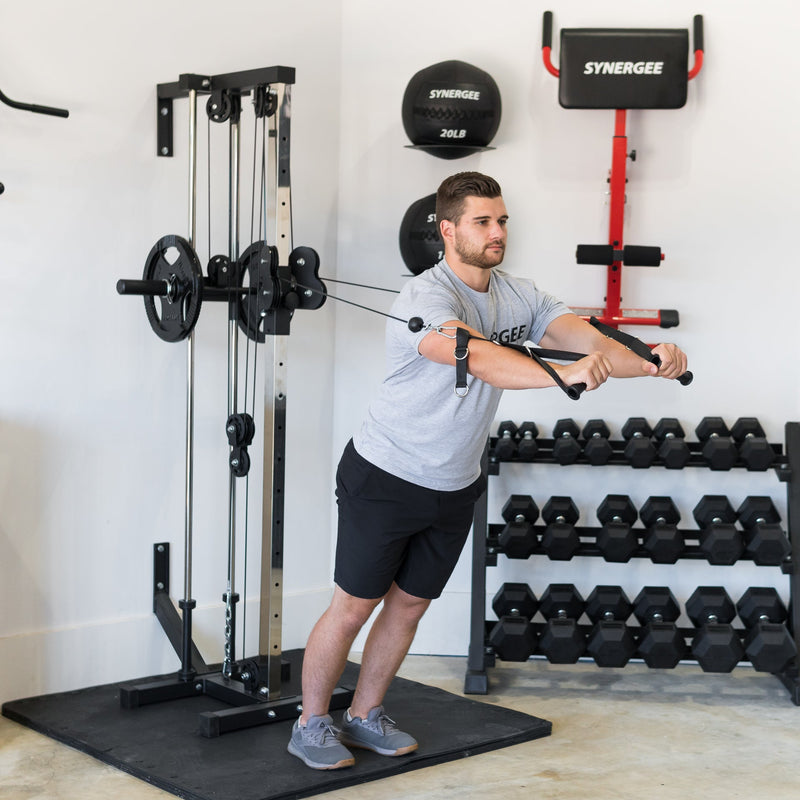 Load image into Gallery viewer, Synergee - Wall Mounted Adjustable Dual Pulley Machine