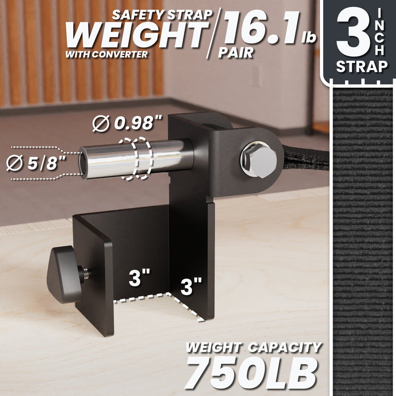 Load image into Gallery viewer, Synergee - Power Rack Safety Straps (2x2 / 2x3 Sizes)