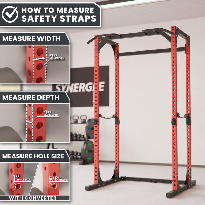 Load image into Gallery viewer, Synergee - Power Rack Safety Straps (2x2 / 2x3 Sizes)
