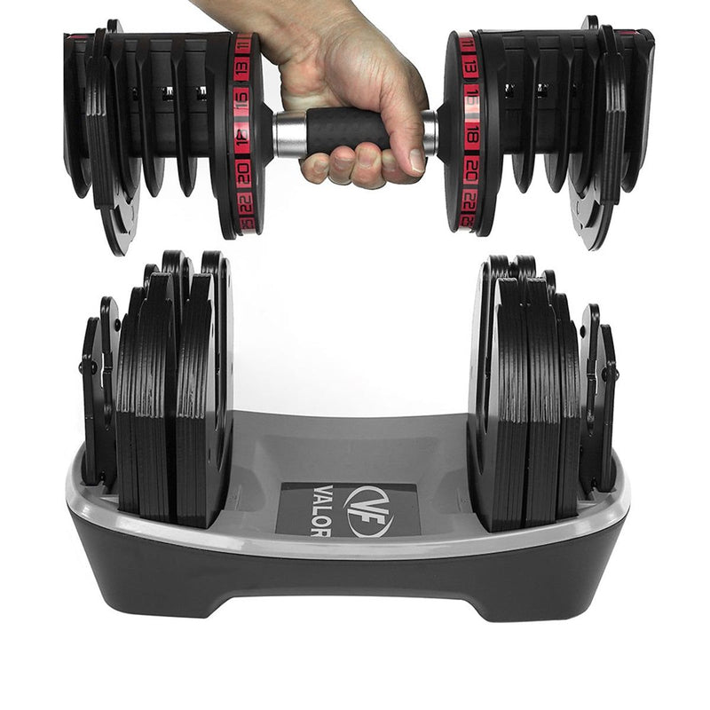Load image into Gallery viewer, Valor Fitness - Adjustable Dumbbell (55/78lbs)