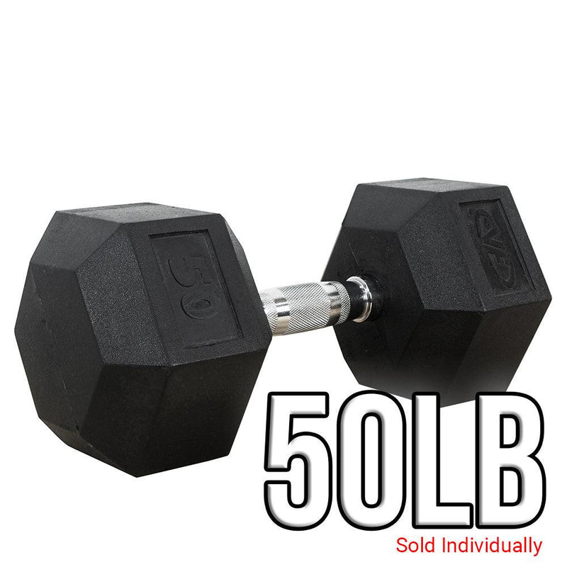 Load image into Gallery viewer, Valor Fitness - Rubber Coated Hex Dumbbells (3-70lbs)