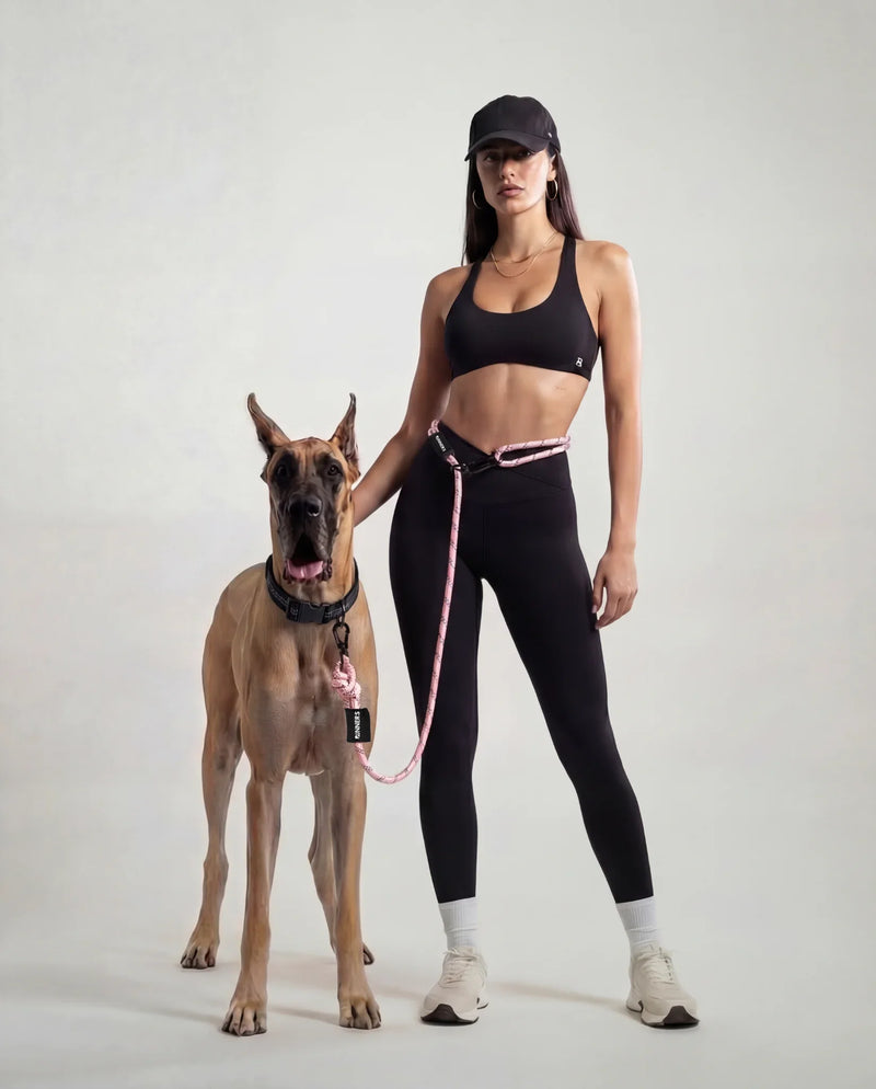 Load image into Gallery viewer, Runner's Athletics - Rove Hands-Free Running Dog Leash (Pastel Pink)