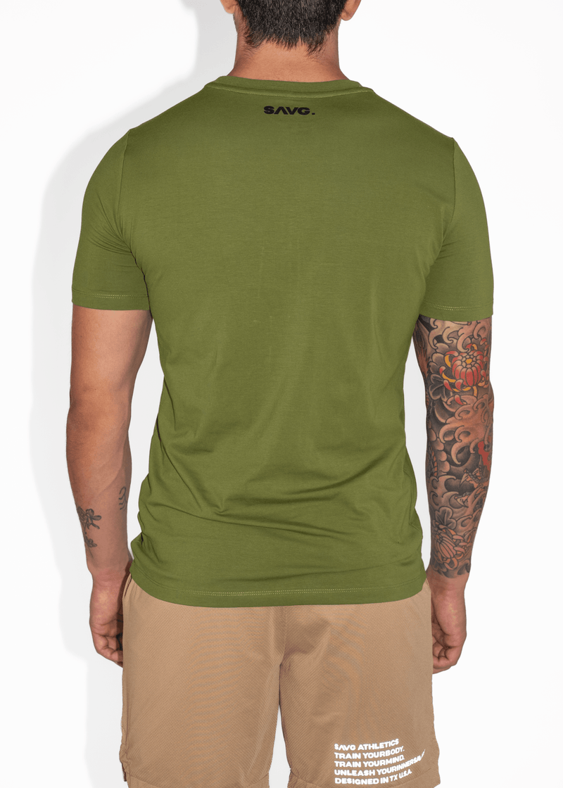 Load image into Gallery viewer, Savg Athletics - Savg Classic Tee. - Army Green. - Short Sleeve
