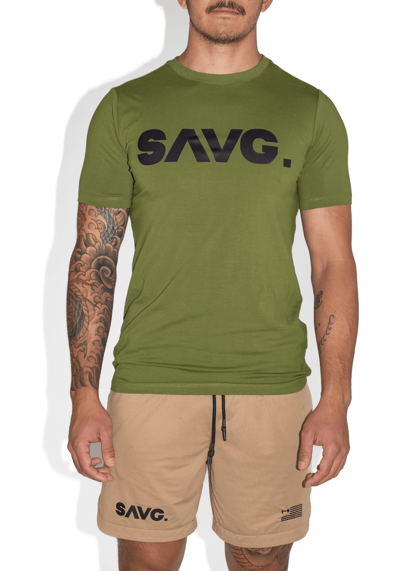 Load image into Gallery viewer, Savg Athletics - Savg Classic Tee. - Army Green. - Short Sleeve