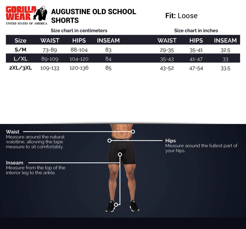 Load image into Gallery viewer, Gorilla Wear - Augustine Old School Shorts - Black/Red