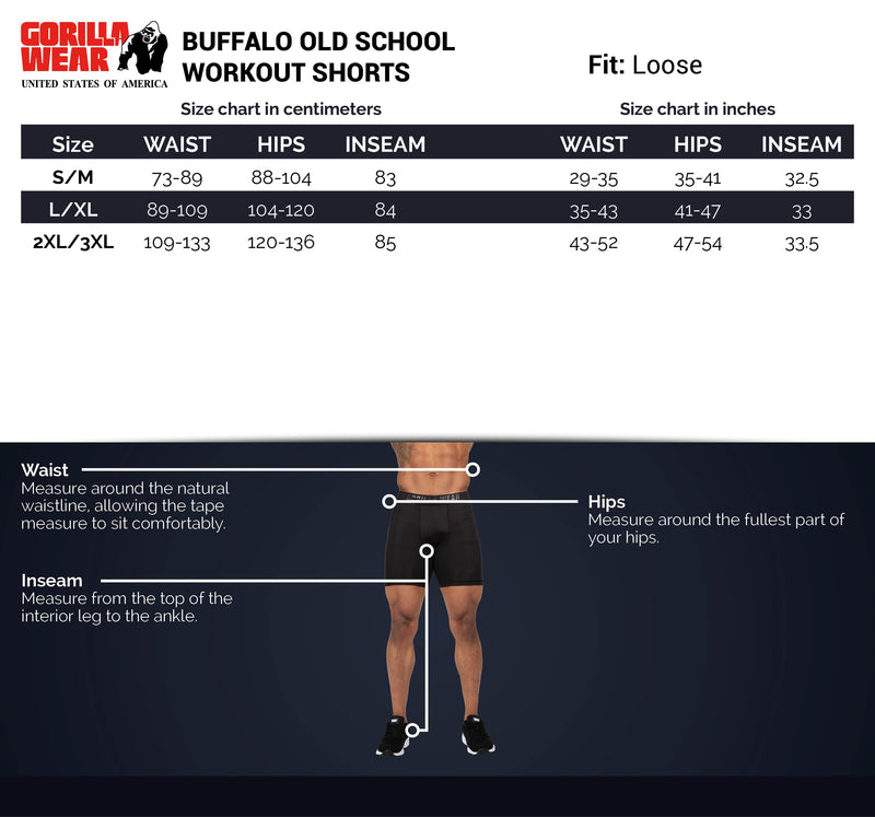 Load image into Gallery viewer, Gorilla Wear - Buffalo Old School Shorts - Black/Red