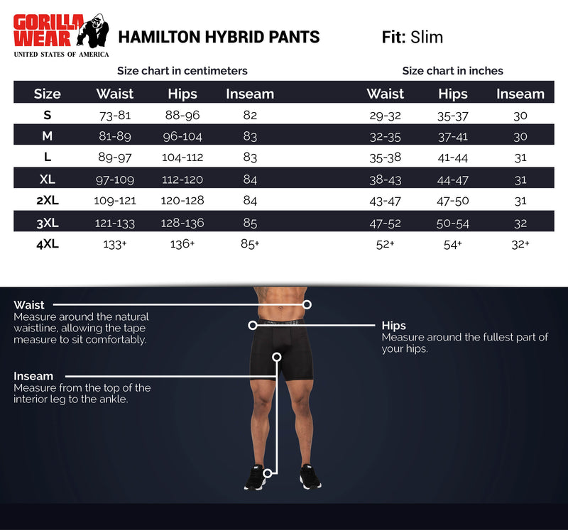 Load image into Gallery viewer, Gorilla Wear - Hamilton Hybrid Pants - Black - Slim Fit