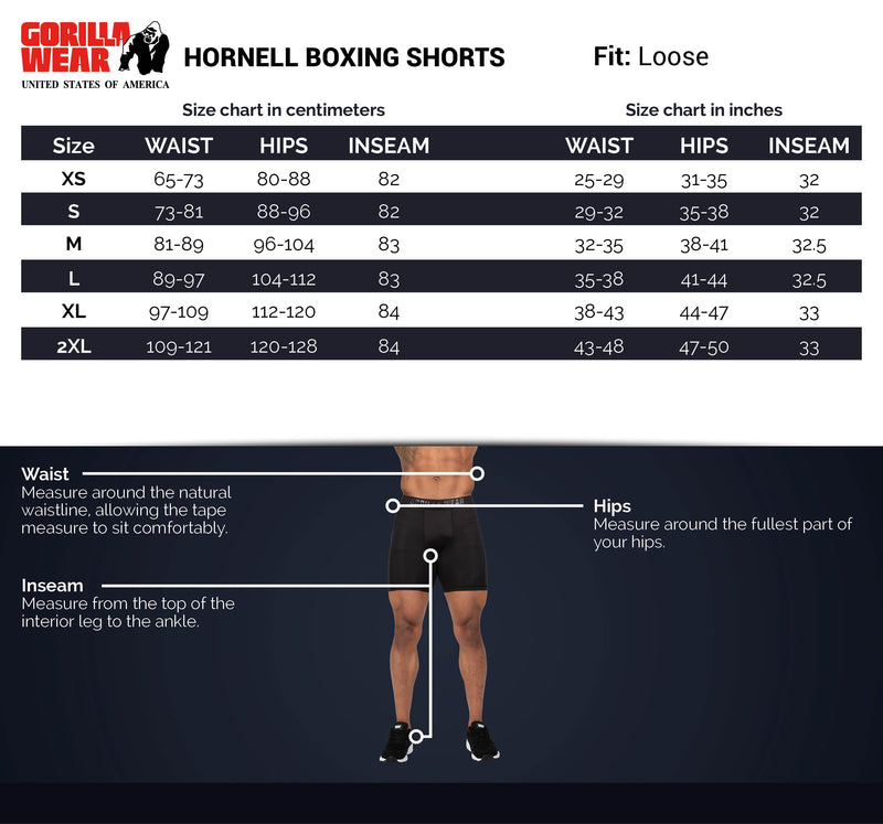 Load image into Gallery viewer, Gorilla Wear - Hornell Boxing Shorts - Black/Red - Unisex