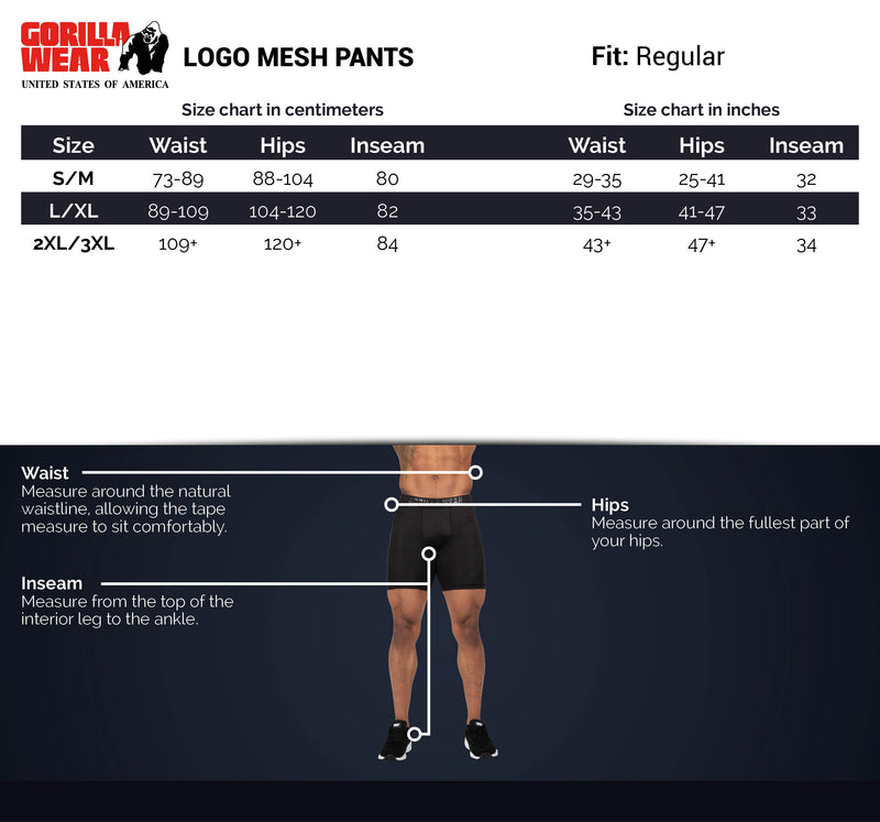 Load image into Gallery viewer, Gorilla Wear - Logo Mesh Pants - Black