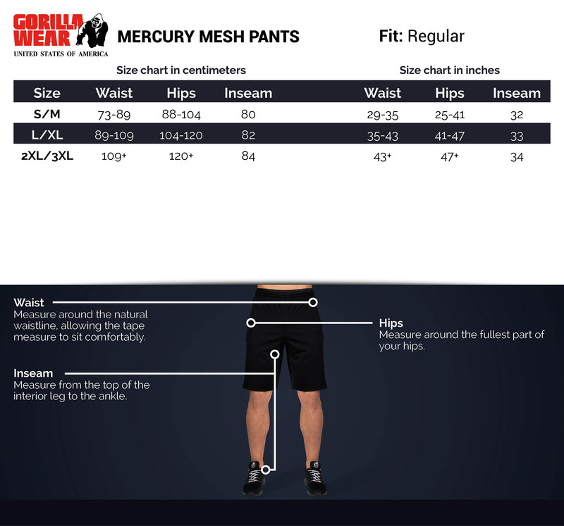 Load image into Gallery viewer, Gorilla Wear - Mercury Mesh Pants - Gray/Black