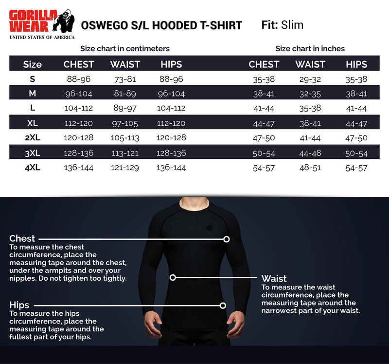 Load image into Gallery viewer, Gorilla Wear - Oswego S/L Hooded T-shirt - Black