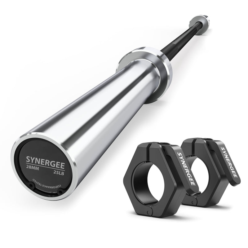 Load image into Gallery viewer, Synergee - 20 lb / 25 lb Olympic Barbell (4 ft / 4'8")