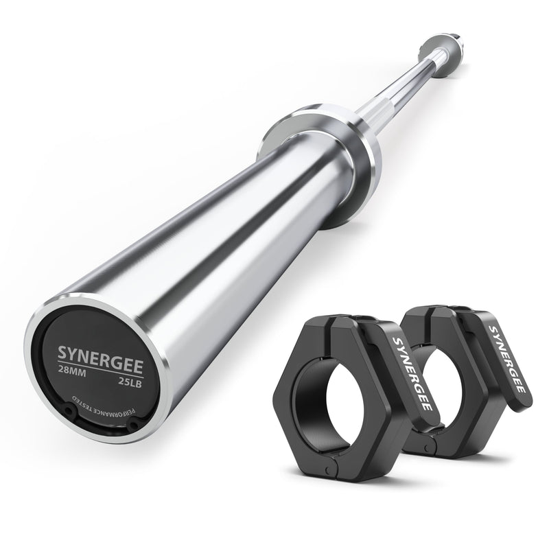 Load image into Gallery viewer, Synergee - 20 lb / 25 lb Olympic Barbell (4 ft / 4'8")