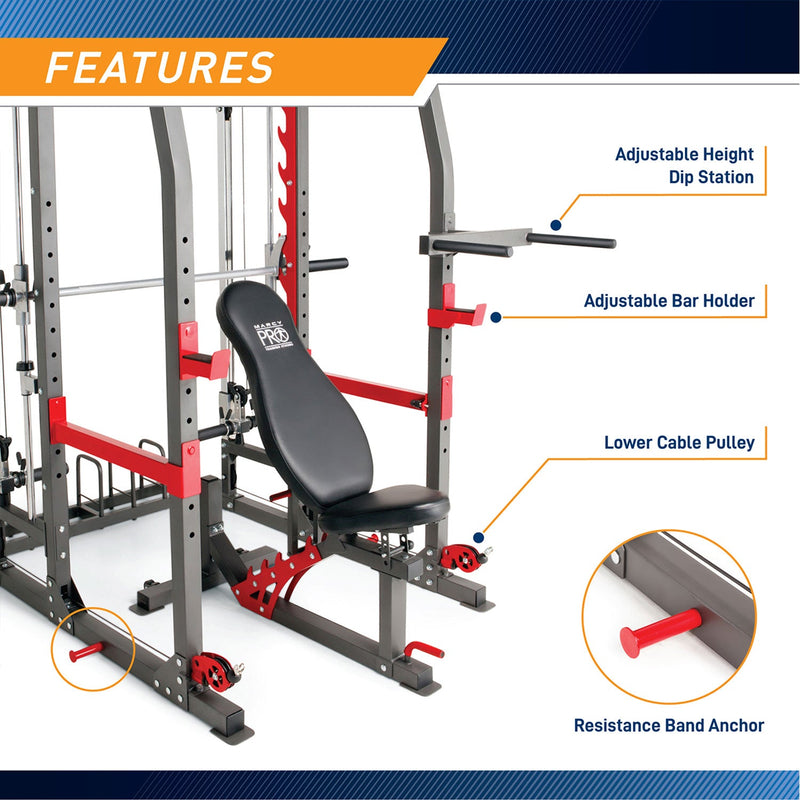 Load image into Gallery viewer, Marcy Pro Smith Machine Weight Bench Home Gym Total Body Workout Training System